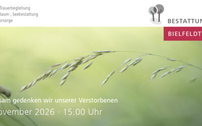 Einladung zur Gedenkfeier am 14. November 2026